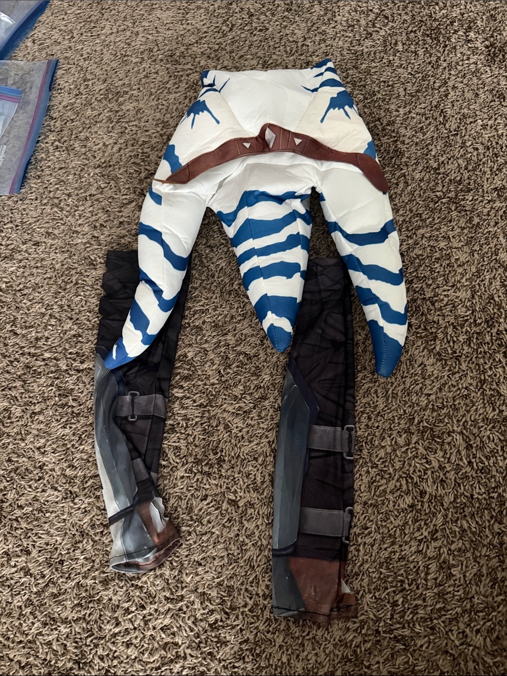 Star Wars Ahsoka Togruta Blue & White Costume Headpiece with Faux Belting